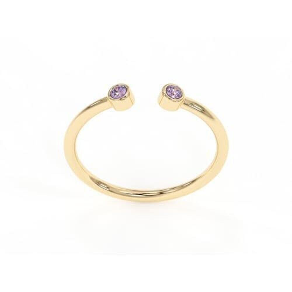 6339 Amethyst Rings, 18K Gold Rings Teen Girls That Don't Tarnish - Real